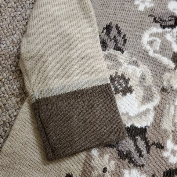 Vintage Susan Bristol Beige/Brown Floral Pattern Cardigan/Sweater - Picture 6 of 10
